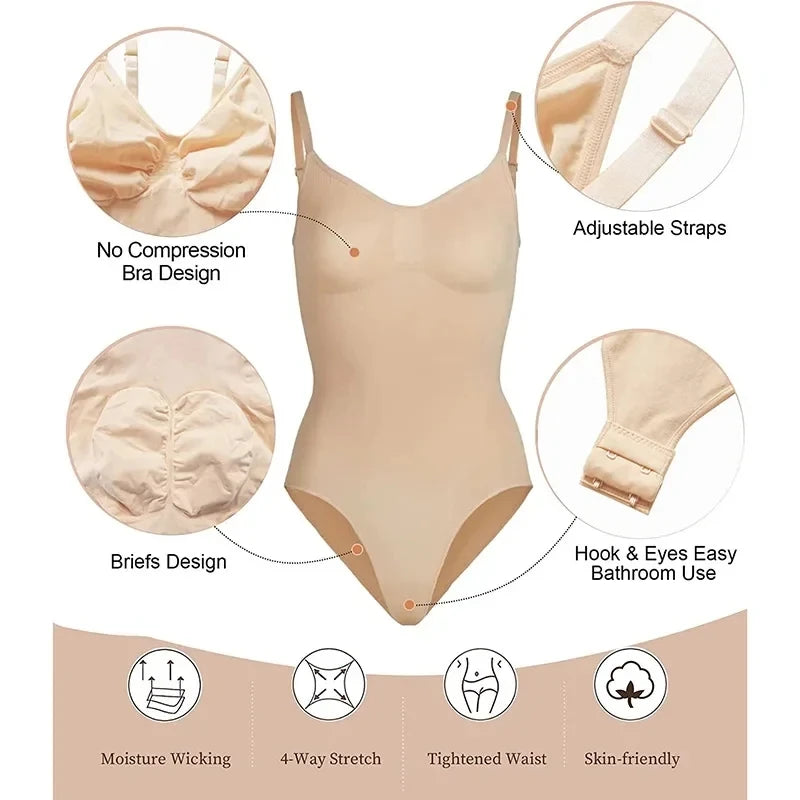 Shapewear Bodysuit - Seamless Tummy Control & Slimming