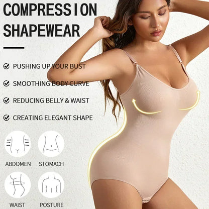 Seamless Shaping Shapewear Bodysuit - Tummy Control Butt Lifting Slimmer Body Shaper